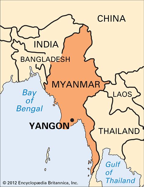 where is yangon located in myanmar